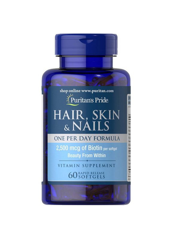 Вітаміни та мінерали Puritan's Pride Hair Skin and Nails One Per Day Formula, 60 капсул Puritans Pride (325428229)