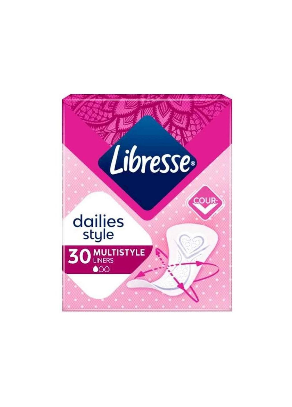 Прокладки ежедневные 30шт (Daily Stule Multistyle Liners) ТМ Libresse (303417205)