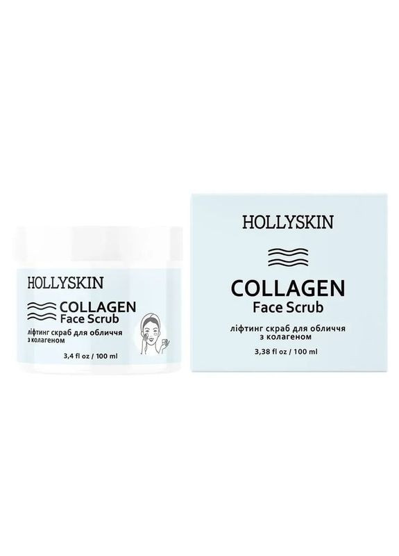 Скраб для лица с коллагеном Collagen Face Scrub 100 мл Hollyskin (338434582)