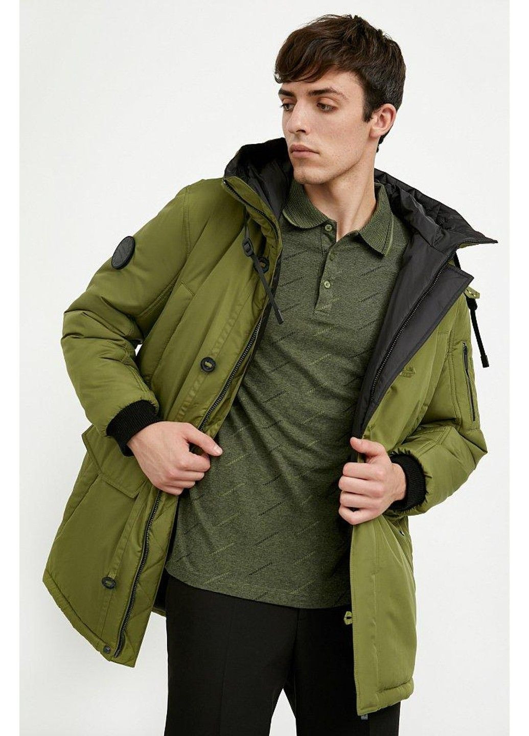 Зеленая зимняя зимняя парка a20-42010-900 Finn Flare