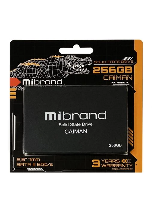 Твердотільний накопичувач 256Gb, Caiman, SATA3, 2.5", 3D TLC, 550/460 MB/s (MI2.5SSD/CA256GBST) Mibrand (317292586)