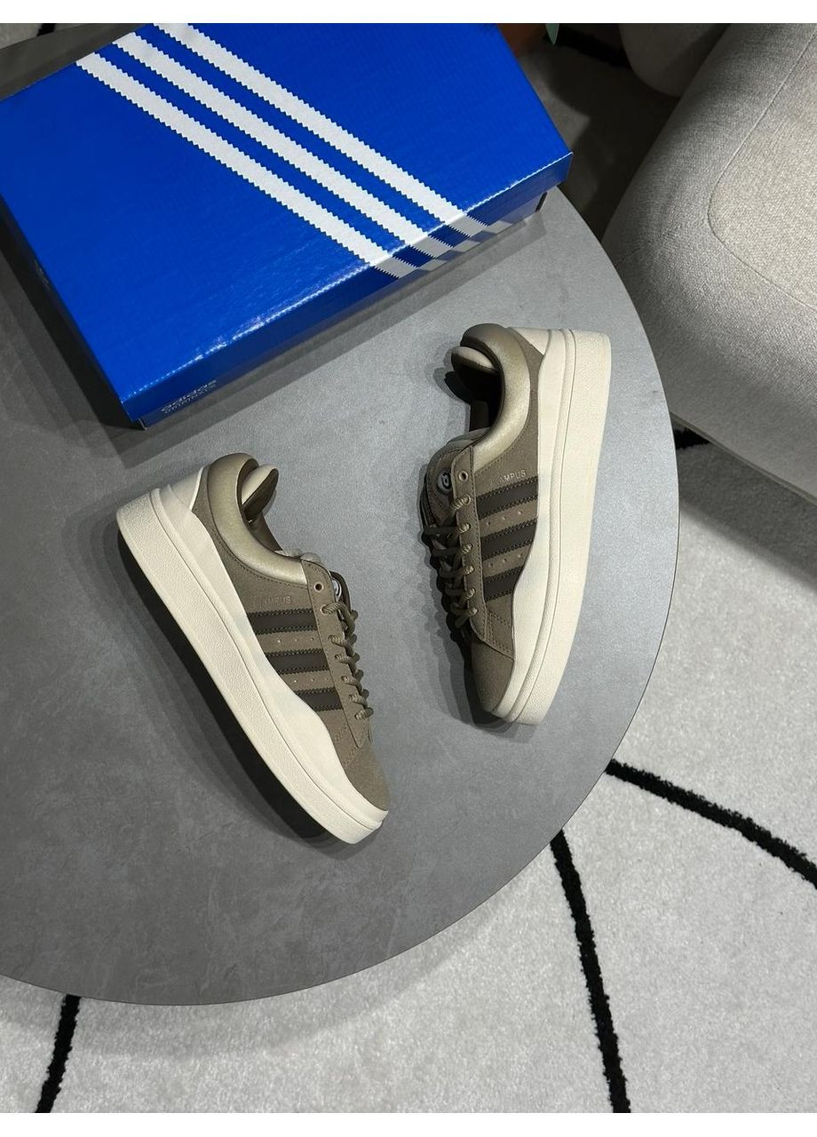 Кроссовки женские Adidas Brown No Brand Campus x Bad Bunny коричневые демисезоны (369382055)