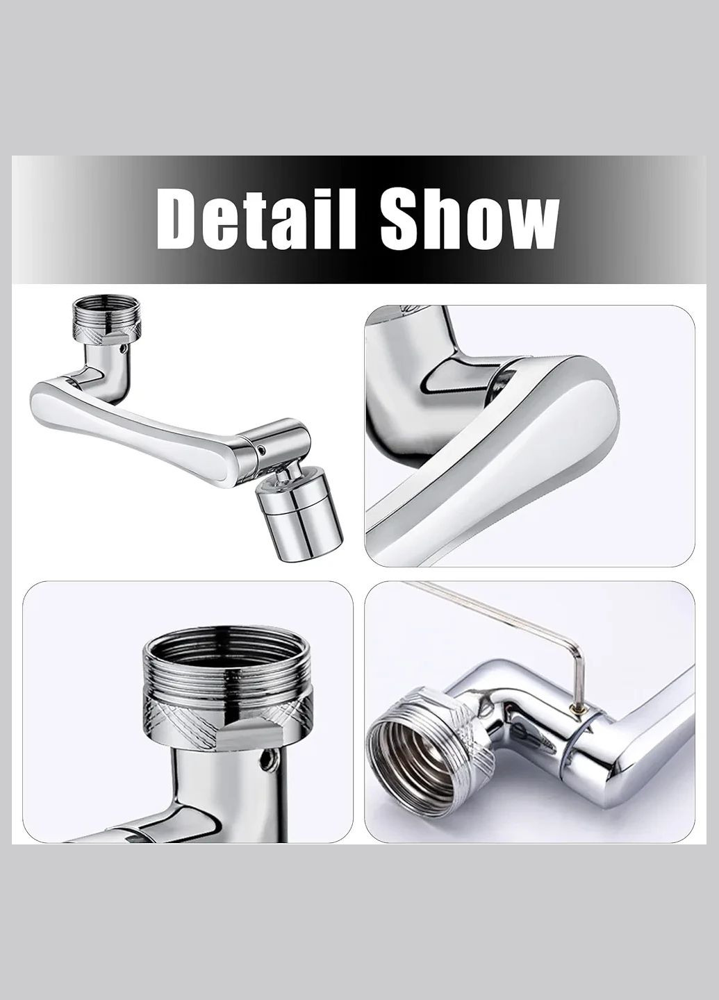 Аэратор насадка на кран с поворотом 1400° металлический. No Brand (350202686)