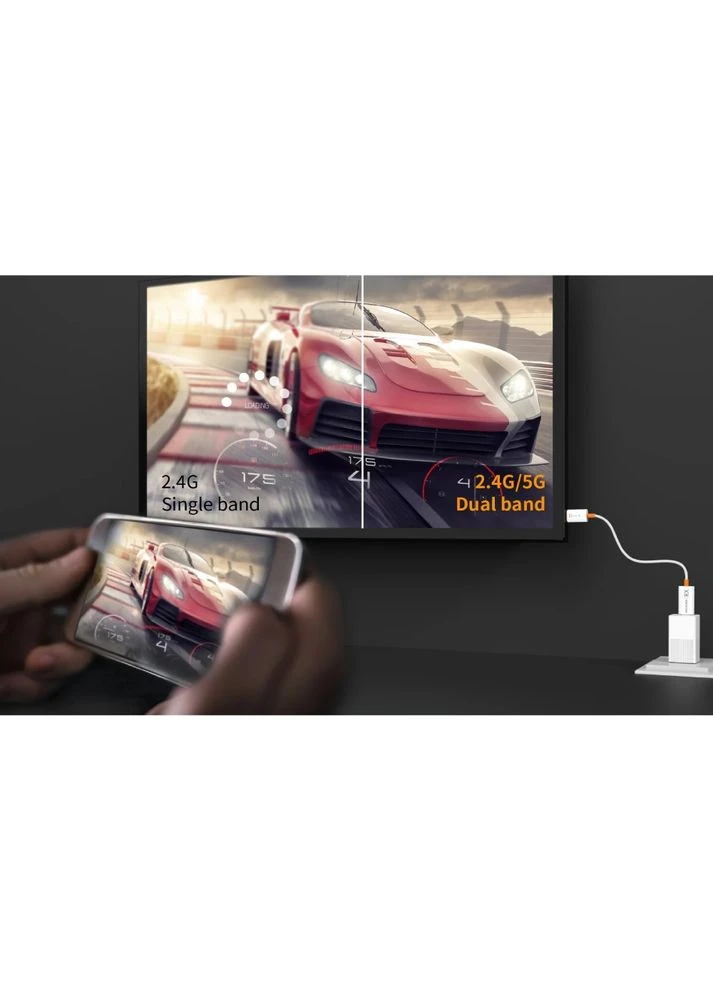 AV-sender JVAW62-N Type-C USB - HDMI White/Orange J5create (370709970)