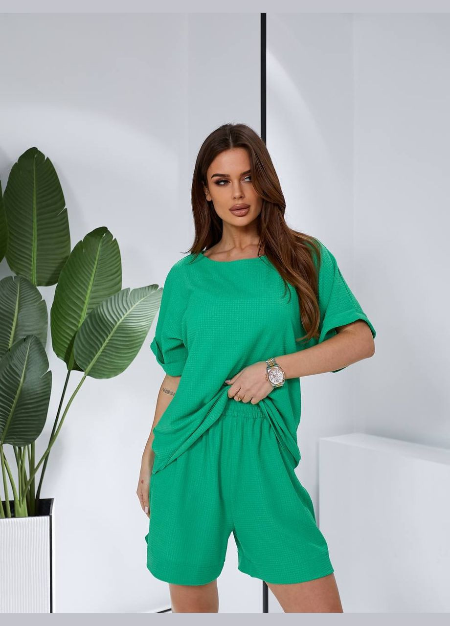 Стильний костюм з фактурного трикотажу No Brand (332614371)