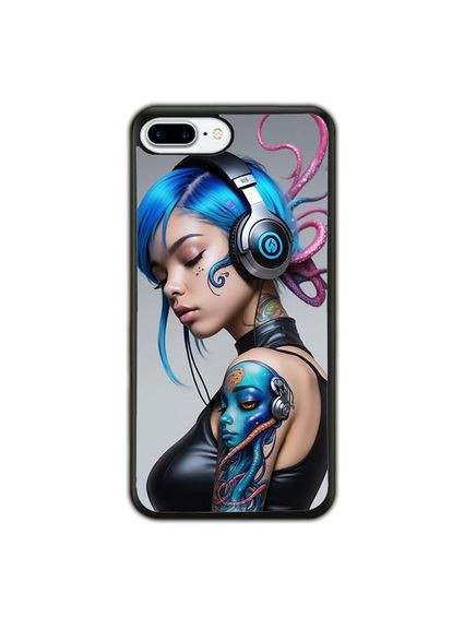 Чехол для Apple Iphone 8 Plus Девушка Черный No Brand (302220719)