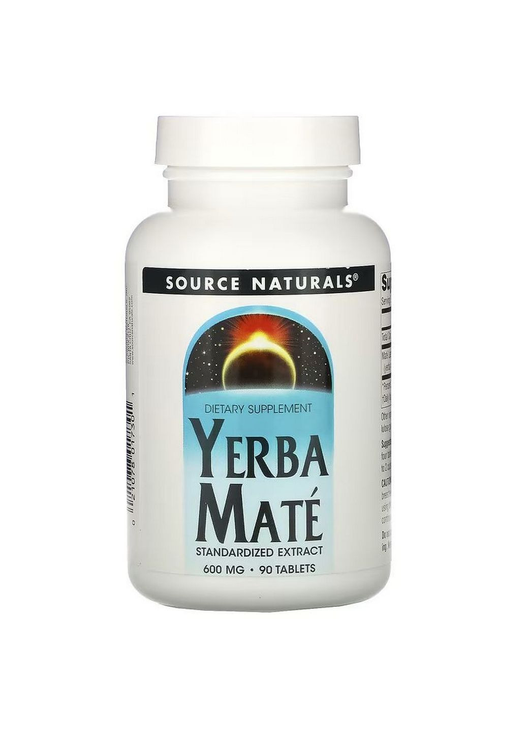 Натуральная добавка Yerba Mate 600 mg, 90 таблеток Source Naturals (293480332)
