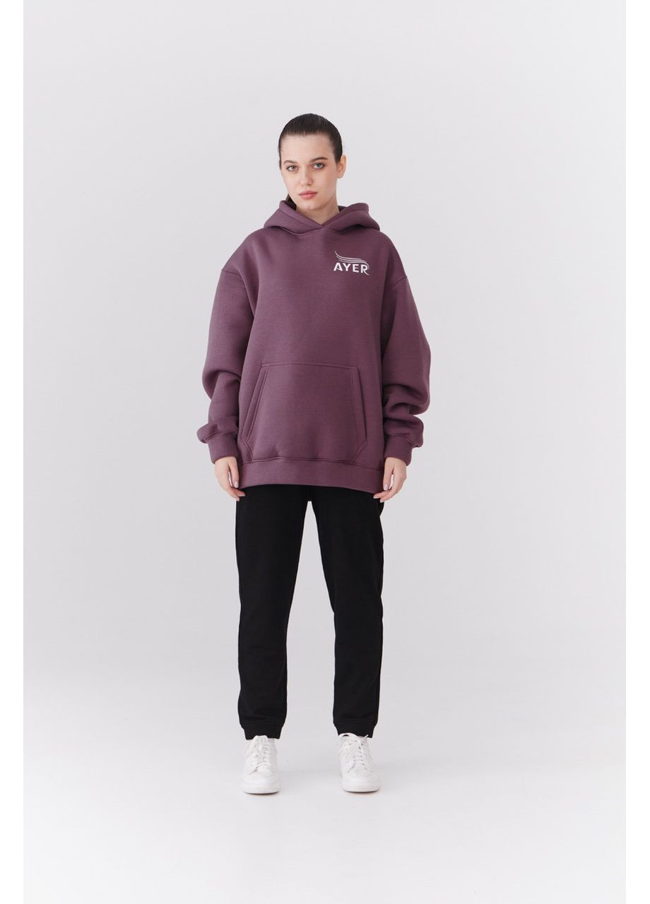 Жіноче утепленне худі від, худі на флісі MAUVE, колір вишневий Ayer (365302364)