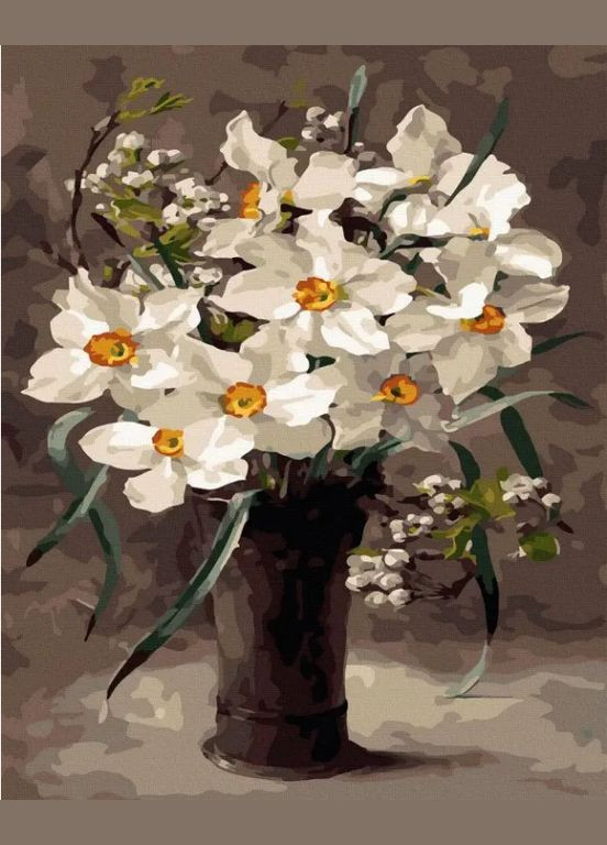 Картина по номерам Душистые нарциссы 40х50см Картины раскраски по номерам раскраски из цифр GX46538 Rainbow Art (308989197)