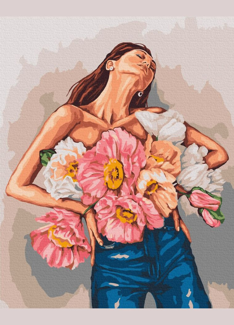 Дівчата картини за номерами 40x50 Набір для розпису Картини за номерами для дорослих Витончена весна BS53569 Brushme (308988774)