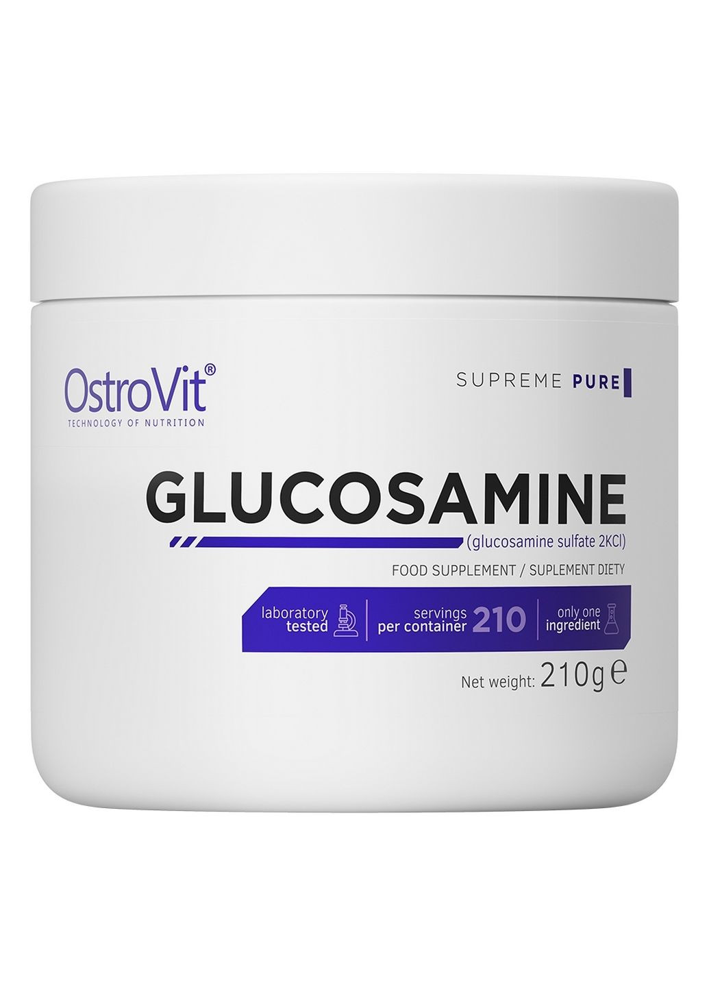 Препарат для суставов и связок Glucosamine, 210 грамм Ostrovit (315873285)