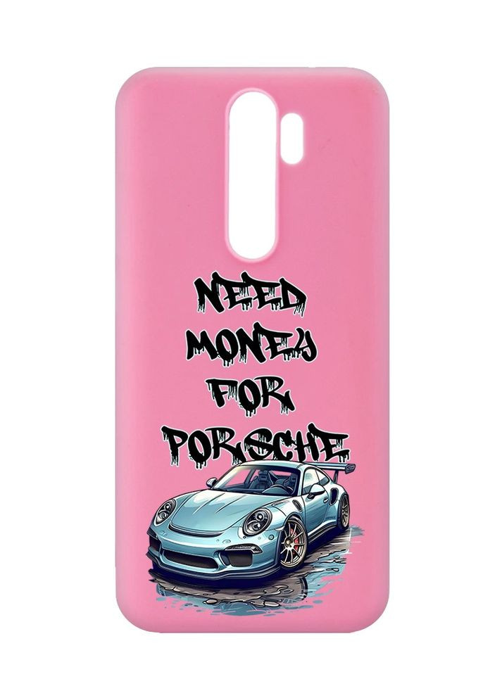 Матовий рожевий чохол на Xiaomi Redmi Note 8 Pro Хочу Порше (принт 385) CASE CONTROL (360705525)