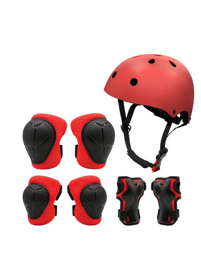 Комплект детский шлем и защита арт. 7122 (M) Красный River (289468868)