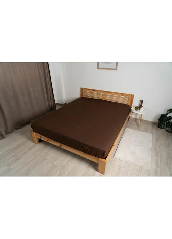 Простирадло-чохол на гумці односпальна Натхнення 2-04020-26818 90х200 см какао ТЕП (327791245)