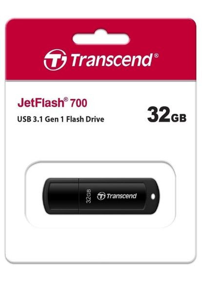 Flash Drive JetFlash 700 32 GB USB 3.1 Black (TS32GJF700) Transcend (296481109)