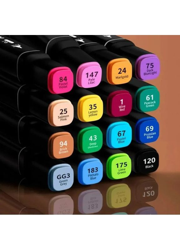 Набір маркерів скетч для малювання 60 шт двосторонні професійні фломастери для художників Touch (372006116)