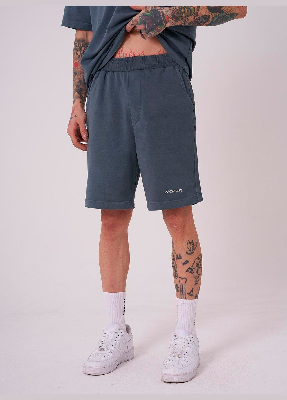 Мужские шорты бермуды с эффектом вываривания Machinist (295013005)