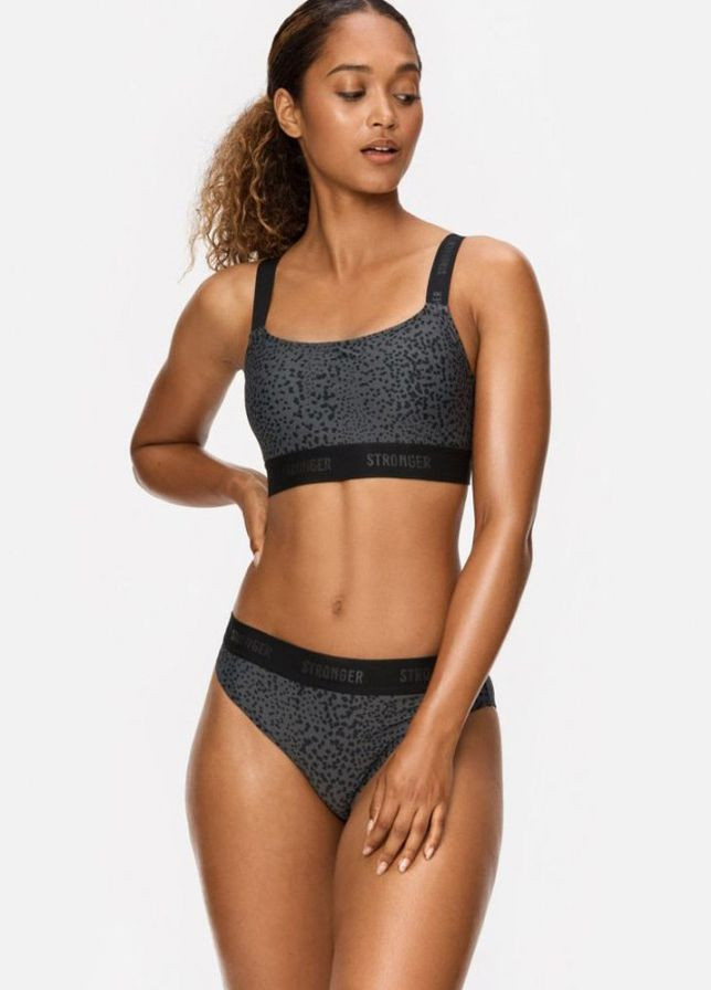 Серые купальные трусики-плавки однотонные Stronger