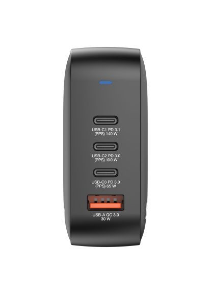 Зарядний пристрій MiniGaN 165 W 4 ports (3xUSB-C/1xUSB-A) (32216) Verbatim MiniGaN 165 W 4 ports (3xUSB-C/1xUSB-A) (370019637)
