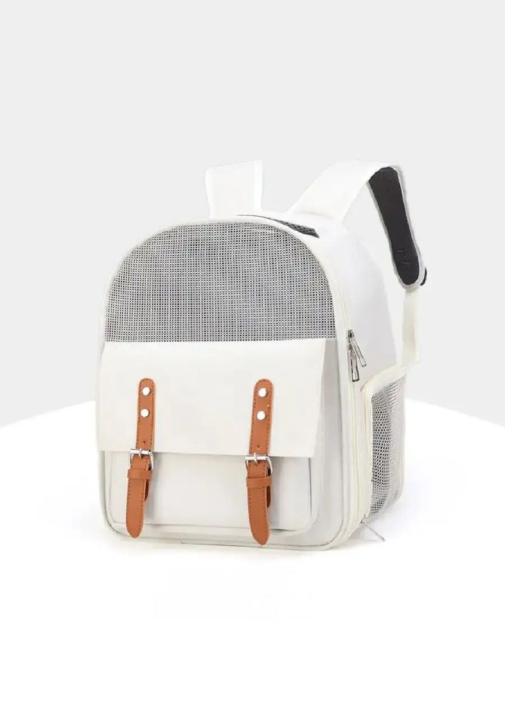 Рюкзак сумка переноска для тварин котів собак з вентиляцією ручкою кишенею для аксесуарів 40x33x23 см (477186-Prob) Білий Unbranded (295438371)