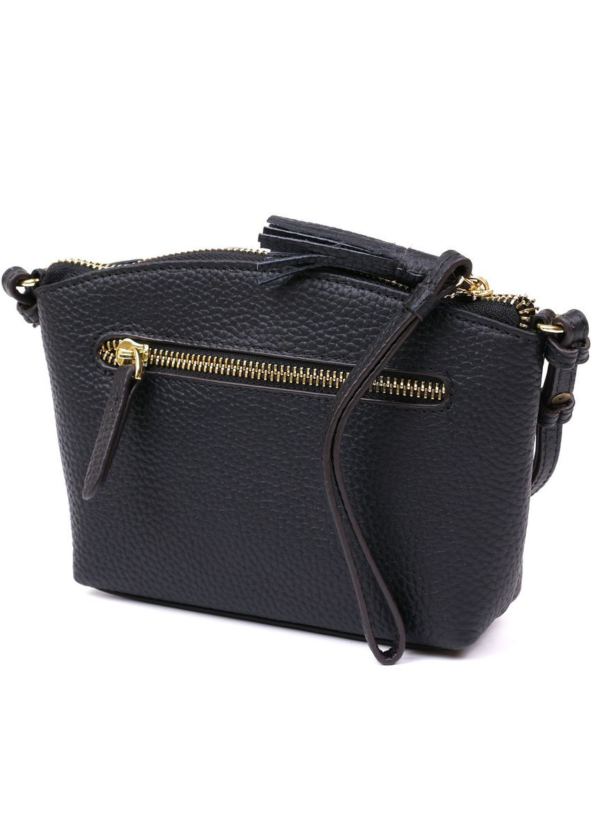 Жіноча шкіряна сумка 20488 Чорний Vintage (317342757)