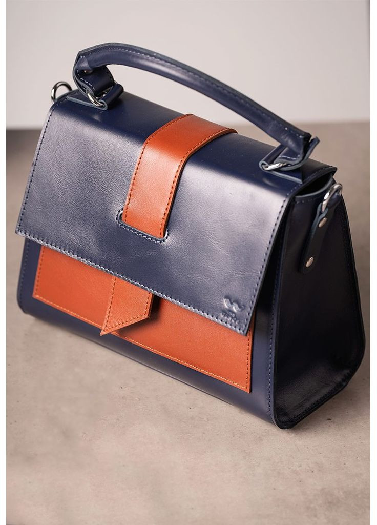 Женская кожаная сумка Ester сине-коричневая The Wings (348358763)