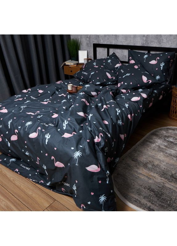 Комплект постельного белья Satin Elit «» Семейные 160х220х2 наволочки 4х50х70 (MS-820008328) Moon&Star Flamingo (356112867)