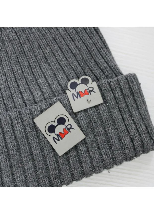 Нашивка "Mr" ушки серого цвета (7663) No Brand (365730935)