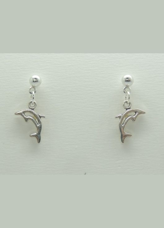 Сережки сережкигвоздики (пусети) Дельфин сріблястий Liresmina Jewelry (285111055)