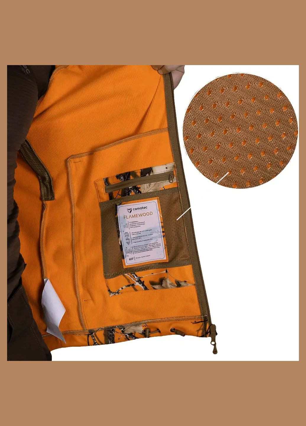 Оранжевая демисезонная куртка rubicon flamewood Camotec