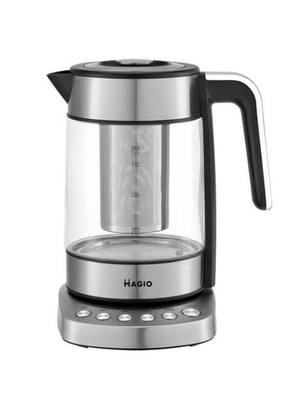 Електрочайник MG-494 чайник с ситечком 4 режима для дома стеклянный 1.7 л 1850 Вт Magio (298618382)