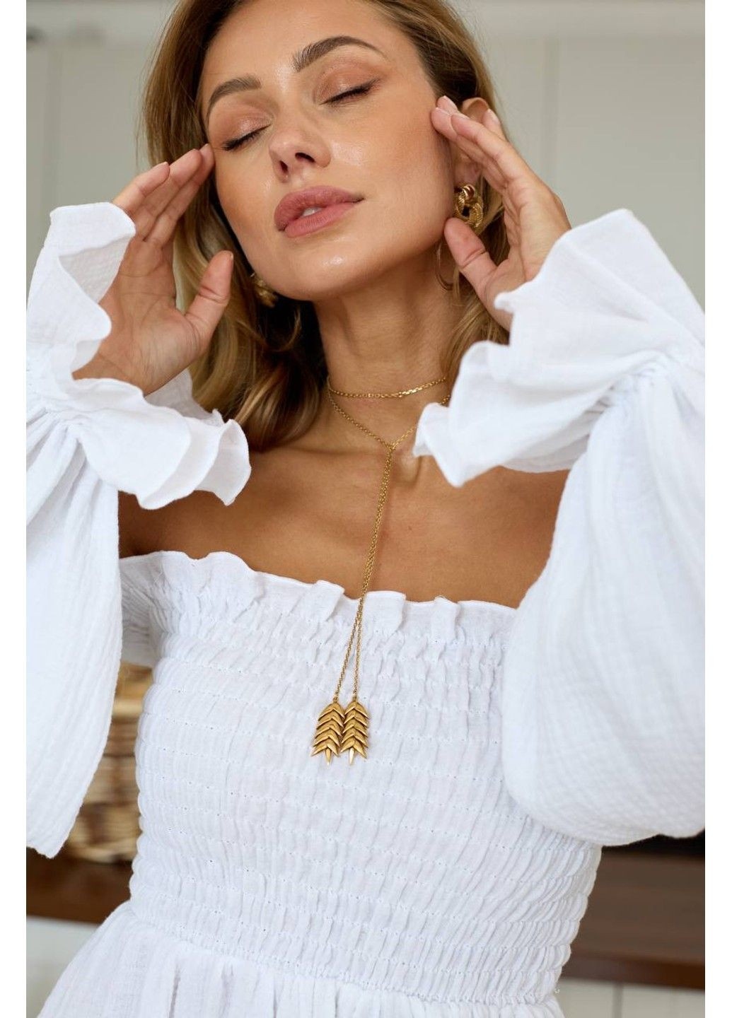 Белое женское платье хлопковое модель 5033 белый Україна