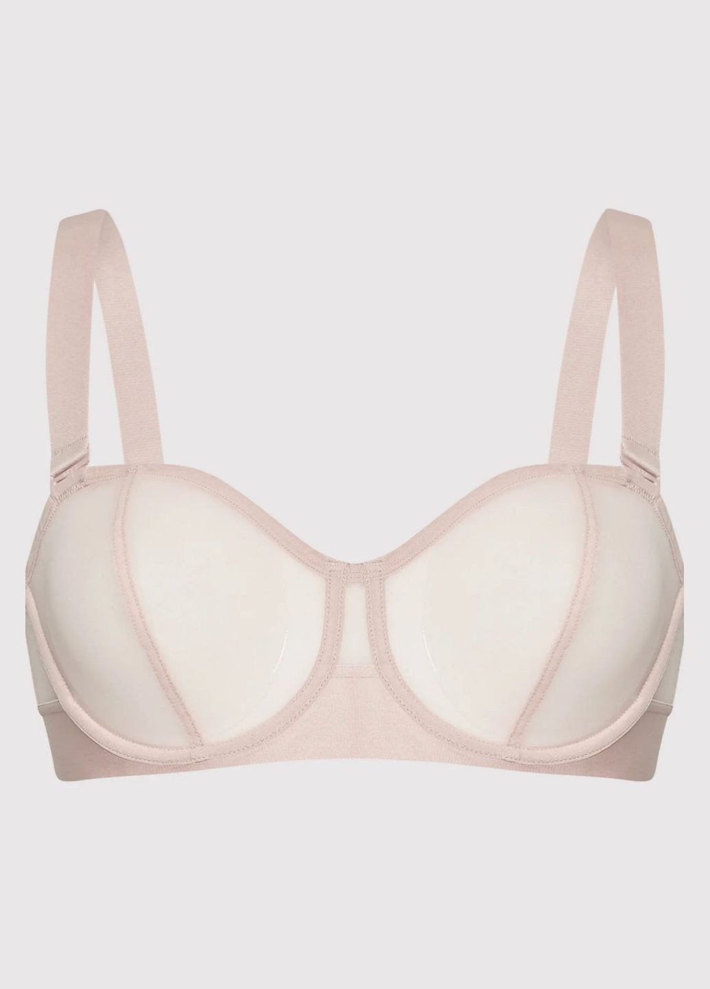 Бежевый корбей мягкий бюстгальтер из микросетки DKNY с косточками