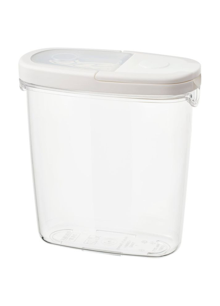 Контейнер с крышкой для сухих продуктов белый прозрачный 1.3 л IKEA (272150506)