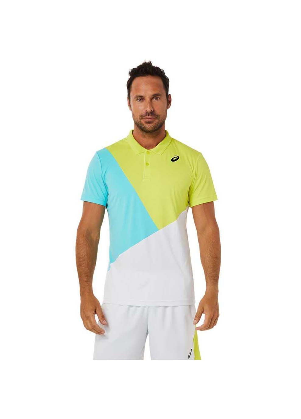 Комбінована футболка чол. men court color block po Asics