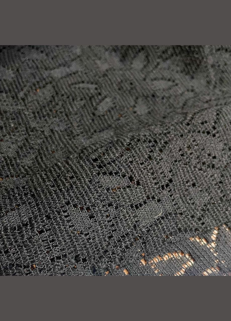 Тканина мереживо гіпюр стрейч чорний пог. м. No Brand (329743907)