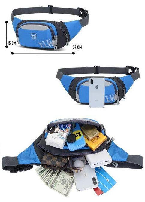 Поясна сумка слінг Tanluhu . 4,5л. 37х15х8см. Чорна. Сумка бананка. Bd Sport (311222355)