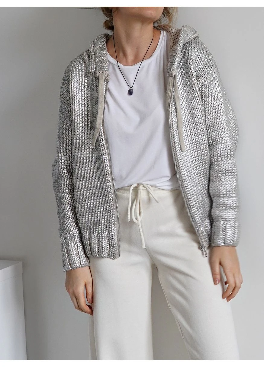 Металлизированное серебряное худое оверсайз Zara (401316434)