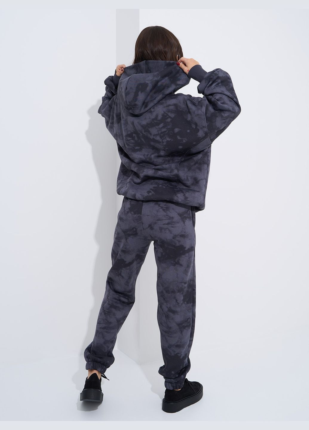 Теплий трендовий костюм із принтом тай-дай No Brand (313295065)