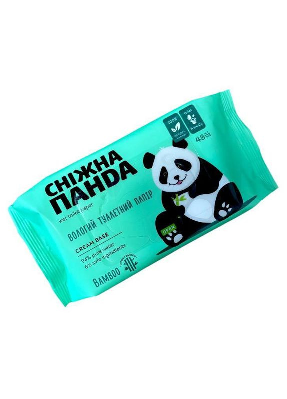 Туалетная бумага влажная 48 шт. Снежная панда Baby Cream 2637 Сніжна Панда (345730231)