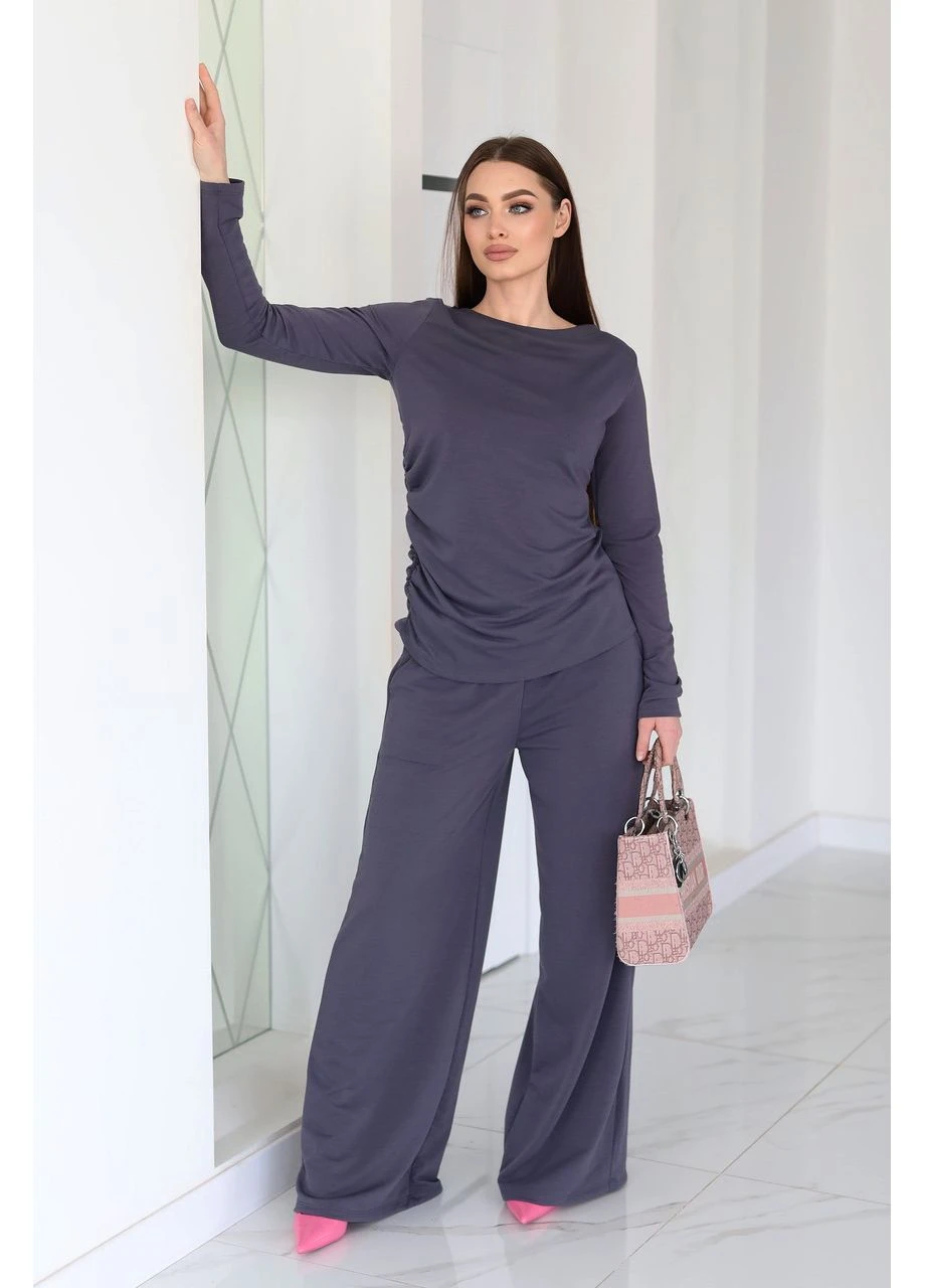 Женский базовый костюм с широкими штанами Fashion Girl (386665249)