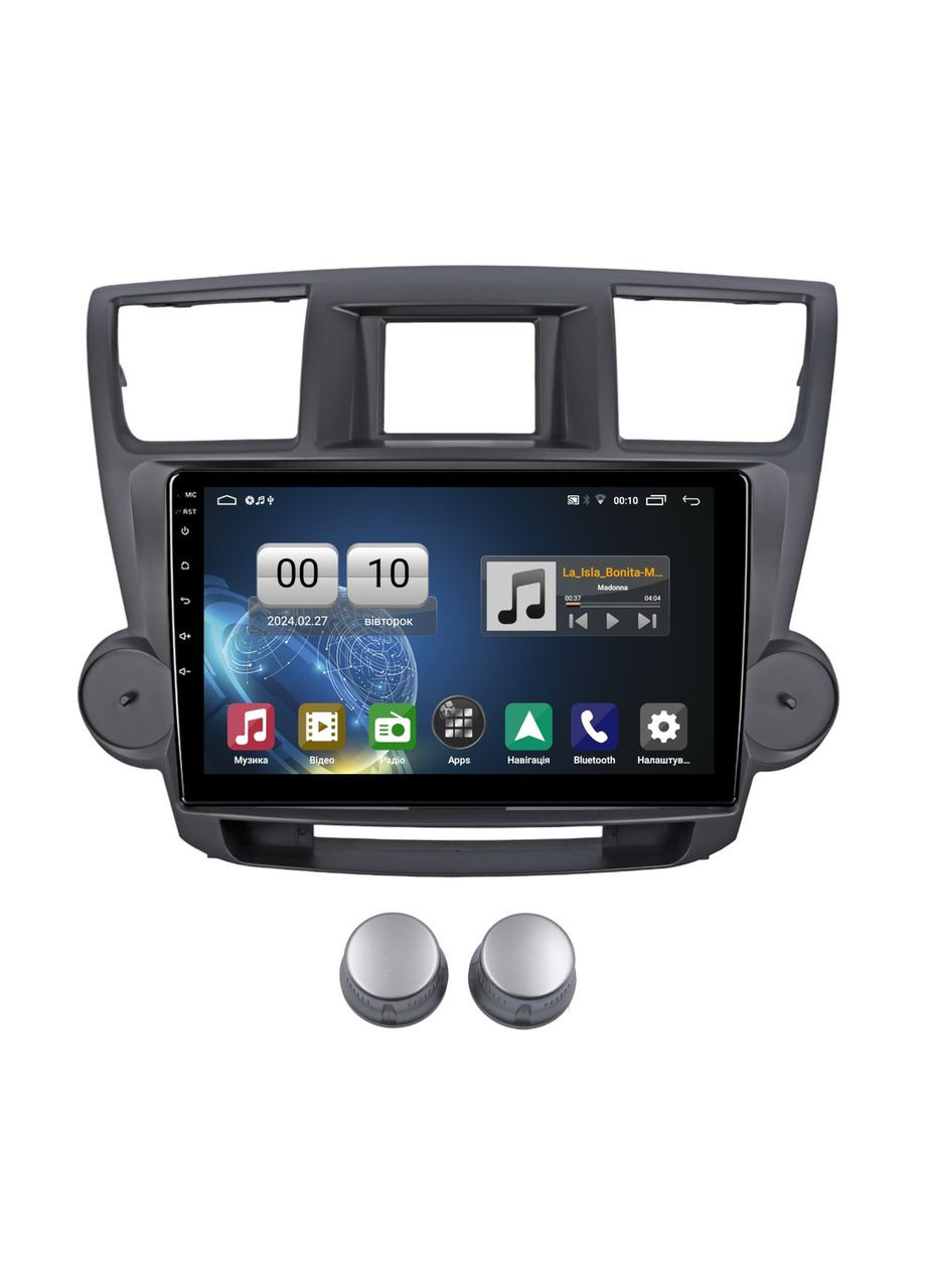 Штатна магнітола серії Q1 під Toyota Highlander 2 XU40 2007-2013 Kluger 2008-2014 (F1) (W1) 10 дюймів QIV (366991815)