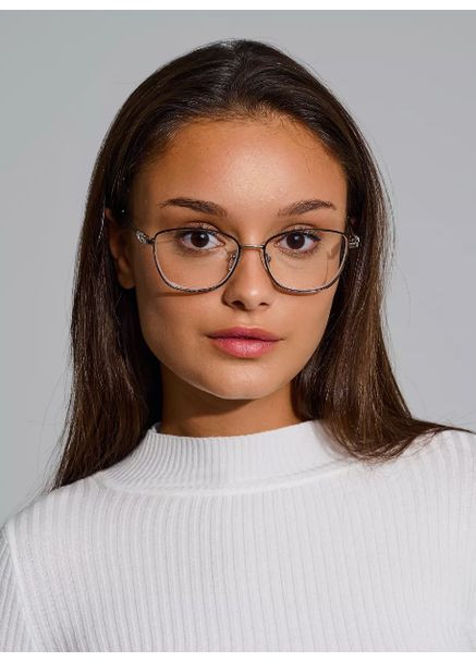 Сиреневые женские очки для зрения -1.00 металлическая оправа БлюБлокер Антиблик Gvest (361075424)