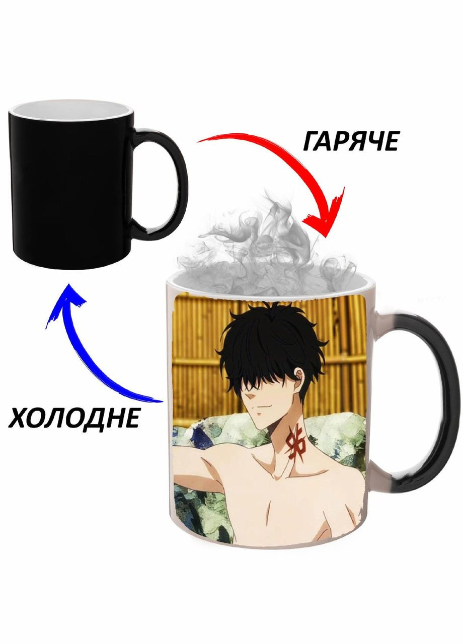 Чашка хамелон Рон Камонохаши. Безумный детектив Аниме #003 (кружка, чашка) Черная 330 мл No Brand (323472131)