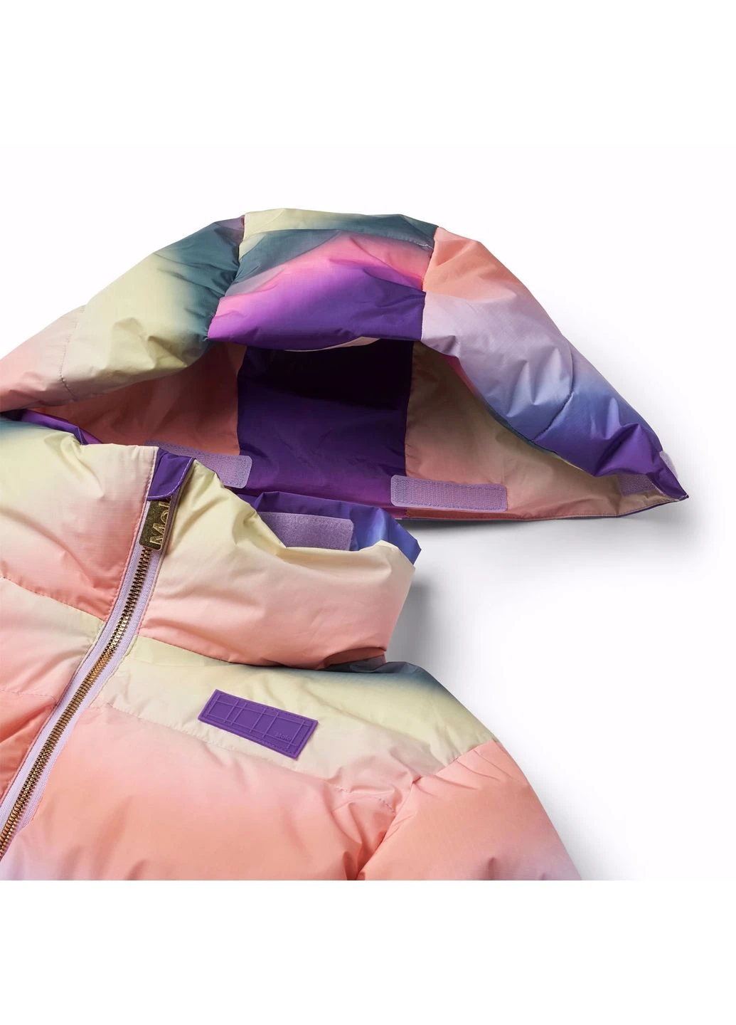 Фиолетовая зимняя куртка hilo wavy rainbow, цвет фиолетовый, размер (5w24m307.9107) Molo Зимова