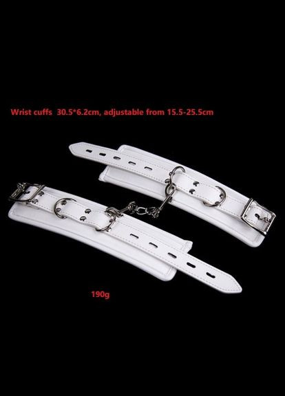 Наручники шкіряні білі Under Control No Brand (303893006)