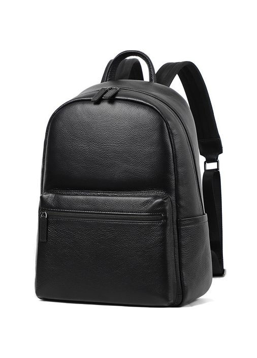 Чоловічий шкіряний рюкзак міський для ноутбука та документів чорний 81809 Tiding Bag (334740354)