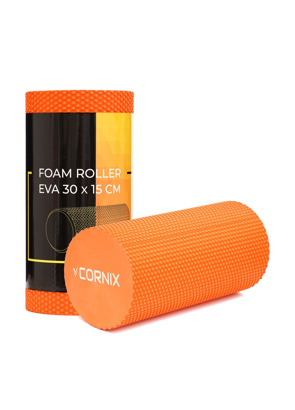 Массажный ролик EVA+ 30 x 15 см (валик, роллер) XR-0297 Orange Cornix (304252779)