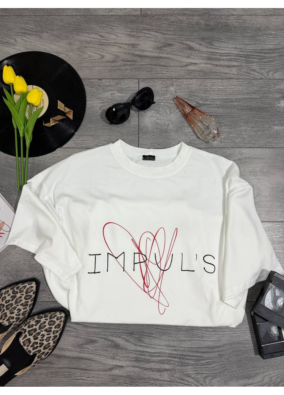 Oversize футболка с принтом Україна - (349821666)