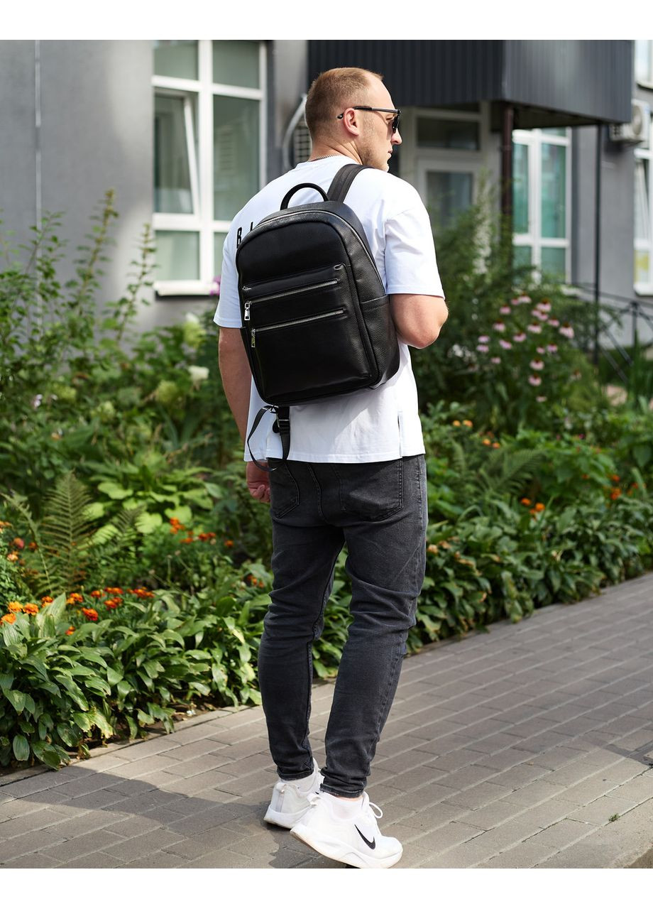 Городской мужской рюкзак из натуральной кожи 41х30х17, сумка для ноутбука и документов, No Brand (359380806)